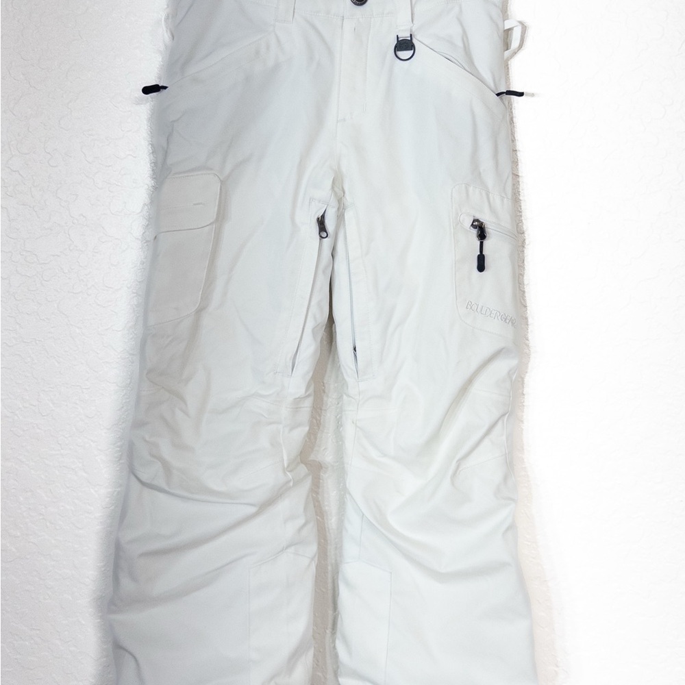 Girls BOULDER GEAR white ski pants. Size S